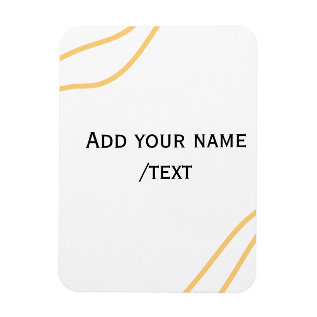 Yellow Spanish border name message text lines  Magnet (Vertical)