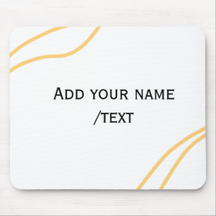 Yellow Spanish border name message text lines Mouse Pad