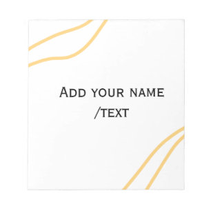 Yellow Spanish border name message text lines  Notepad