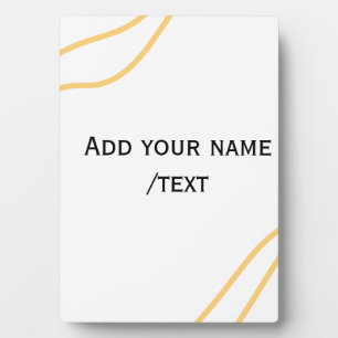 Yellow Spanish border name message text lines  Plaque