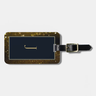 Yellow Sparkles Luggage Tag