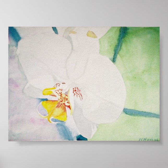 yellow speckeled orchid poster (Front)