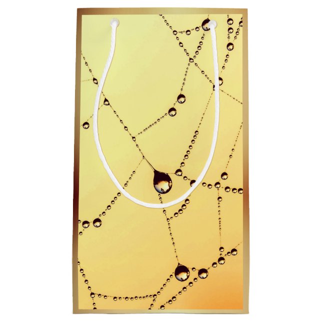 Yellow spiderweb gift bag (Front)