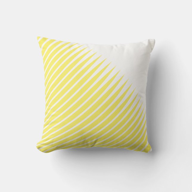 Yellow Spikes Leaf Patterns Abstract Custom Colour Cushion (Front)