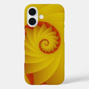 Yellow Spiral abstract phone case