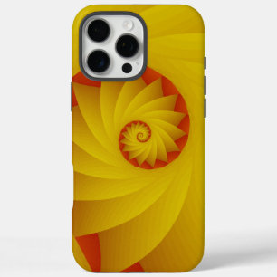 Yellow Spiral abstract phone case