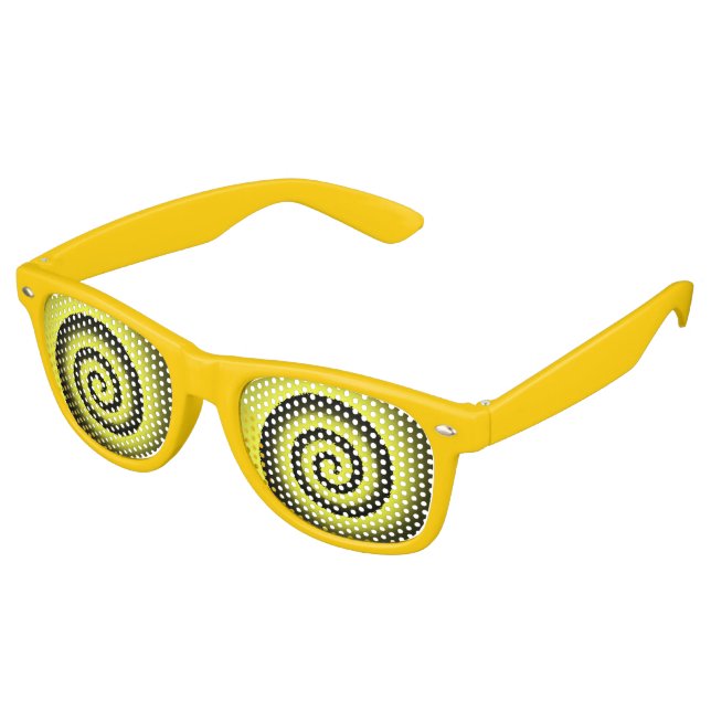 yellow spiral party shades (Angled)