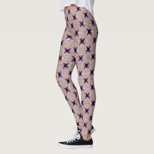 Yellow Spirals by Kenneth Yoncich Leggings