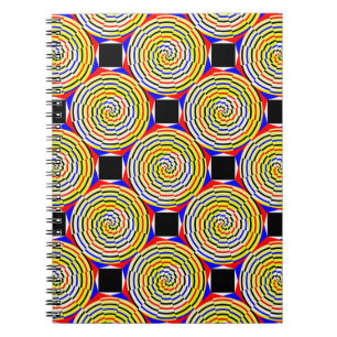 Yellow Spirals by Kenneth Yoncich Notebook