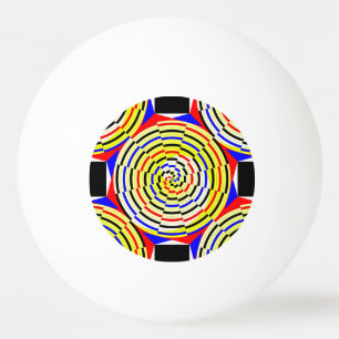Yellow Spirals by Kenneth Yoncich Ping Pong Ball