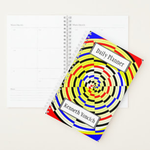 Yellow Spirals by Kenneth Yoncich Planner