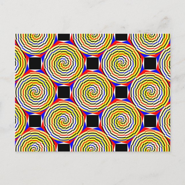 Yellow Spirals by Kenneth Yoncich Postcard (Front)