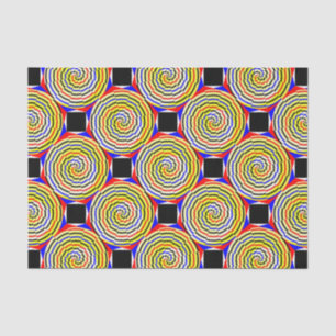 Yellow Spirals by Kenneth Yoncich Tissue Paper