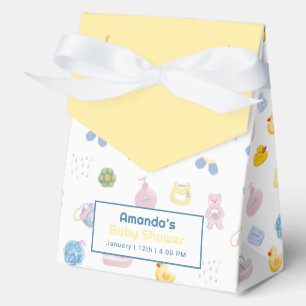 Yellow Splish Splash Rubber Duck Bath Baby Shower Favour Box