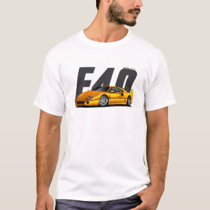 Yellow Sports Super Car Retro F40 F-40 T-Shirt
