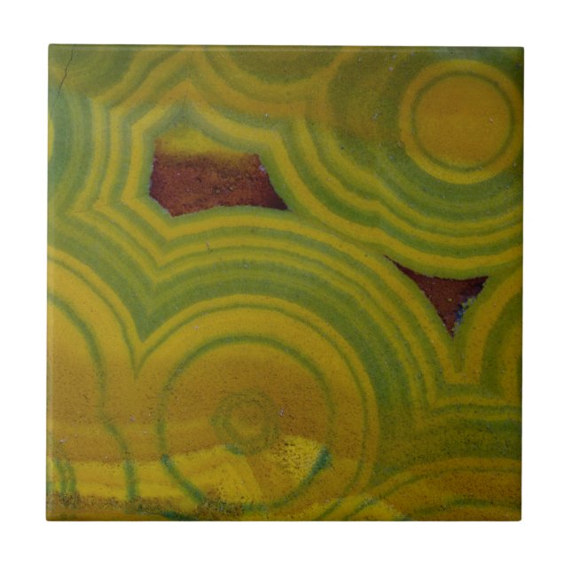 Yellow Spotted Ocean Jasper Ceramic Tile (Front)