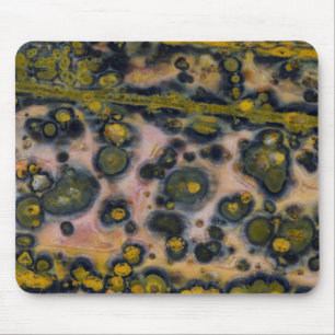 Yellow spotted Ocean Jasper Mouse Pad