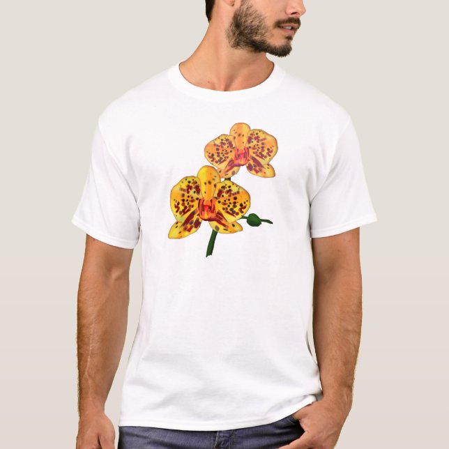 Yellow Spotted Phalaenopsis Orchid T-Shirt (Front)