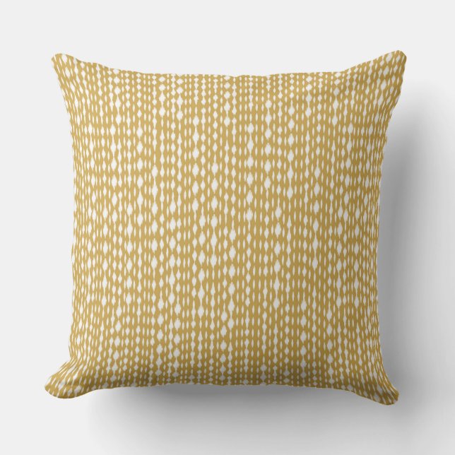 Yellow Spotty Stripes Cushion (Front)