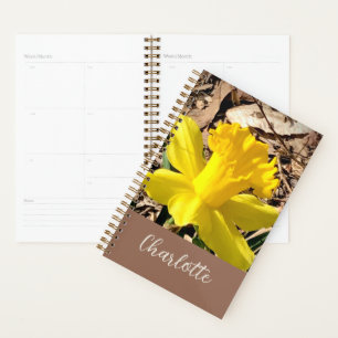 Yellow Spring Daffodil in the Garden Custom Name   Planner