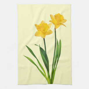 Yellow Spring Daffodils - Daffodil Template Tea Towel