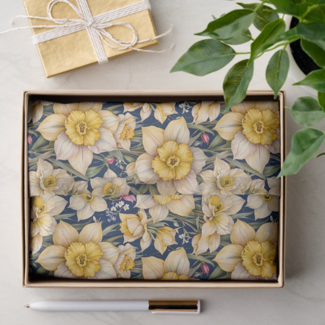 Yellow Spring Daffodils Tissue Paper (Gift)