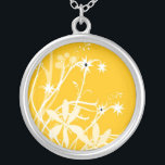 Yellow Spring Flowers Silver Necklace<br><div class="desc">Beautiful  Yellow Spring Flowers Sterling Silver Necklace.  Great as a birthday or holiday gift.  Great as a wedding favour,  wedding gift,  birthday gift or holiday gift.</div>