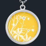 Yellow Spring Flowers Silver Necklace<br><div class="desc">Beautiful  Yellow Spring Flowers Sterling Silver Necklace.  Great as a birthday or holiday gift.  Great as a wedding favour,  wedding gift,  birthday gift or holiday gift.</div>