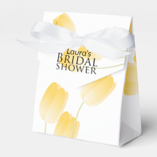 Yellow Spring Tulips Floral Bridal Shower Favour Box