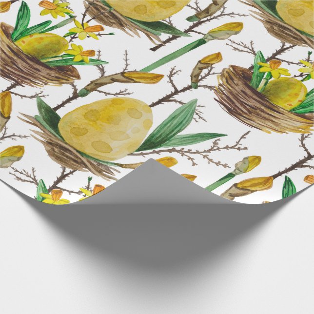 Yellow spring wrapping paper (Corner)