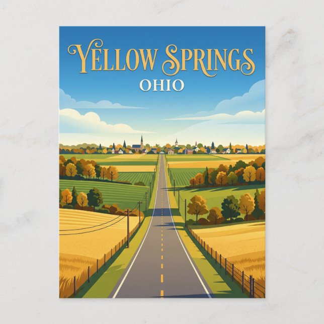 Yellow Springs USA Postcard (Front)