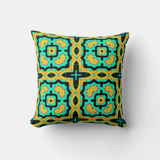 YELLOW SQUARE REFLETTION THROW PILLOW