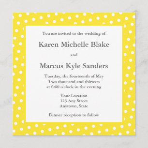 Yellow Square Wedding Invitations or Announcements