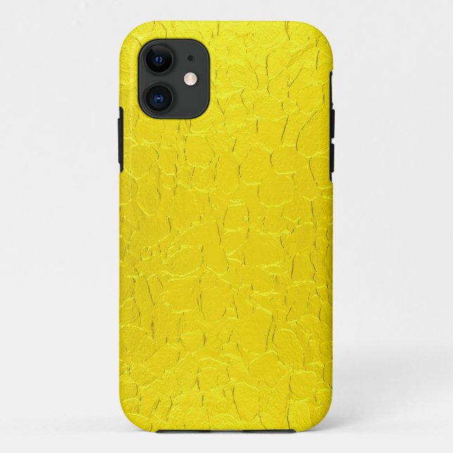 Yellow Stainless Steel Metal Case-Mate iPhone Case (Back)