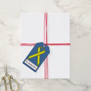 Yellow Standard Ribbon by Kenneth Yoncich Gift Tags