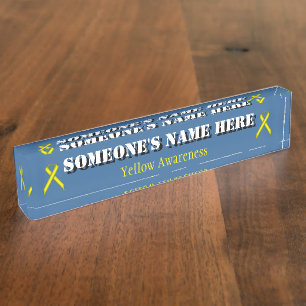 Yellow Standard Ribbon by Kenneth Yoncich Nameplate