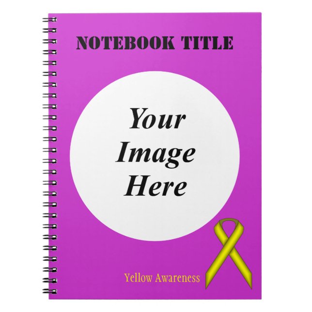 Yellow Standard Ribbon by Kenneth Yoncich Notebook (Front)