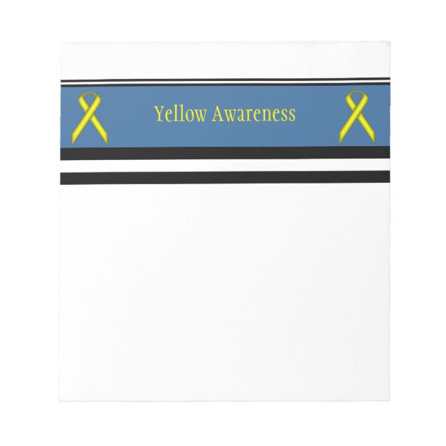 Yellow Standard Ribbon by Kenneth Yoncich Notepad (Front)
