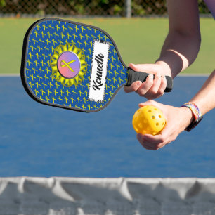 Yellow Standard Ribbon by Kenneth Yoncich Pickleball Paddle