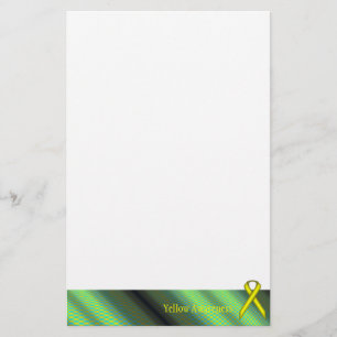 Yellow Standard Ribbon by Kenneth Yoncich Stationery