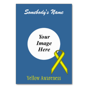 Yellow Standard Ribbon Template by Kenneth Yoncich Table Number