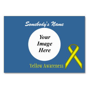 Yellow Standard Ribbon Template by Kenneth Yoncich Table Number