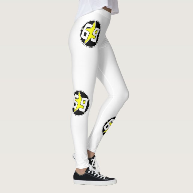 Yellow Star 69  Leggings (Right)