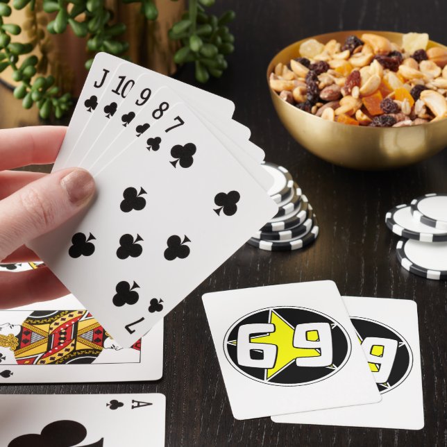 Yellow Star 69  Playing Cards (In Situ)
