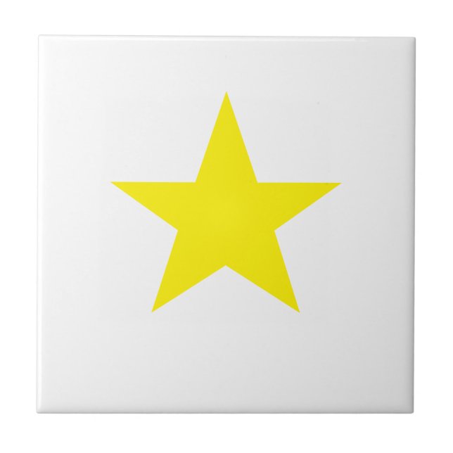 Yellow Star Ceramic Tile (Front)