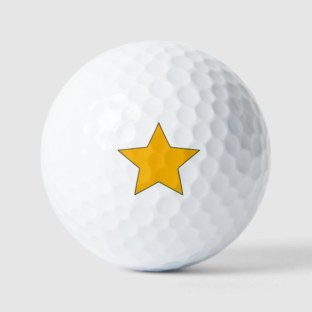 Yellow Star Golf Balls (Front)