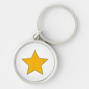 Yellow Star Key Ring