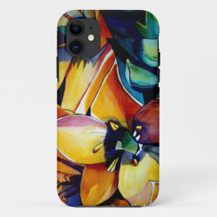 Yellow Star of Bethlehem flower watercolor art iPhone 11 Case