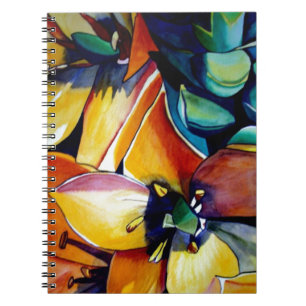 Yellow Star of Bethlehem flower watercolor art Notebook