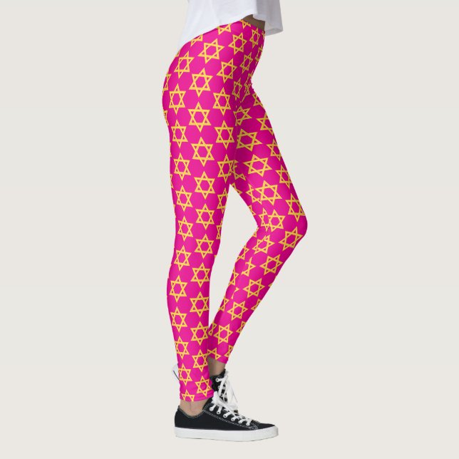 Yellow Star of David Leggings (Right)